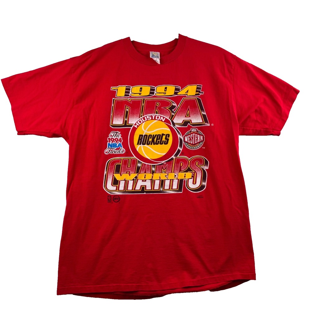 Competitor Houston Rockets Mens XL Red 1994 NBA Champs Vintage T Shirt